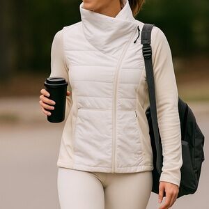 New Balance Insulated Asym Jacket | White | Size Small